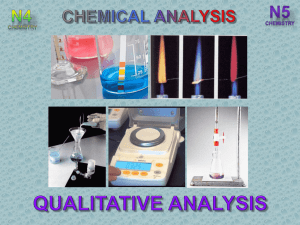 Chemical Analysis Qualitative