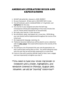 american literature rules and expectations
