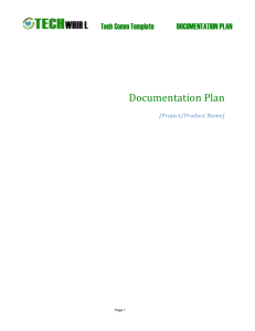 Traditional Documentation Plan