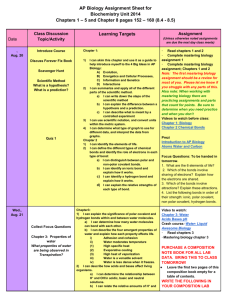 Biochemistry Syllabus - NylandBiology2014-15