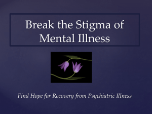 Finding Hope for Recovery from Psychiatric Illness