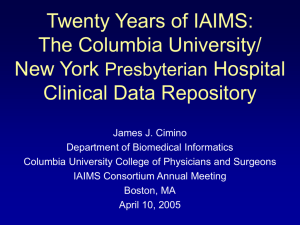 New York Presbyterian Hospital Clinical Data Repository