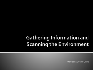 Gathering Information and Scanning the Environment Marketing