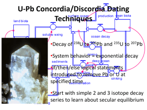 U-Pb Concordia/Discordia Dating Techniques