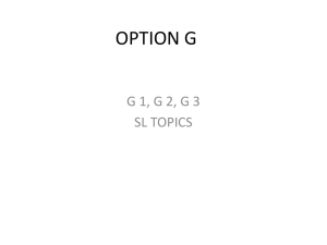 OPTION G G1 Community ecology