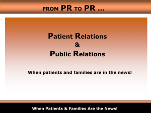 When Patients & Families Are the News!