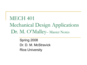 MECH 401 Machine Design