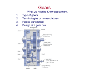 Presentation of Gears
