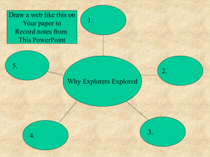 Why explorers explored