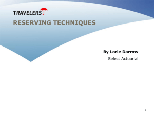 Lorie Darrow's presentation: P&C Reserving Methodologies.