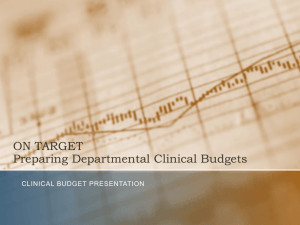 ON TARGET Clinical Budget Two