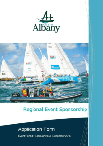 Regional Events Sponsorship Application Form