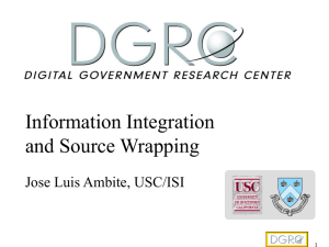 Information Integration and Source Wrapping