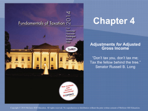 Chapter 4 Adjustments for Adjusted Gross Income
