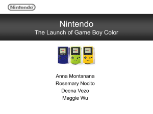 Nintendo The Launch of Game Boy Color