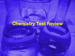 Chemistry Test Review