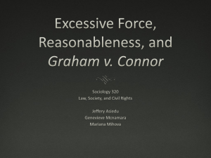 Excessive Force, Reasonableness, and Graham v. Connor