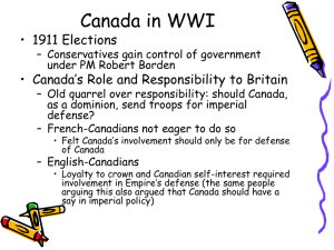Canada in WWI