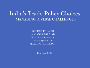 India's Trade Policy Choices