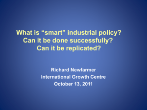 What is “smart” industrial policy? Can it be done successfully