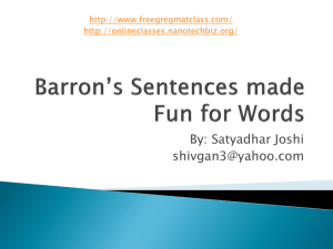 Barrons Sentence Friends PPTX