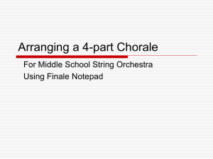 Arranging a 4-part Chorale