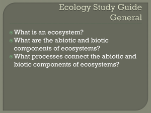 Ecology Study Guide General
