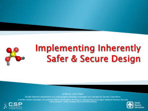 Implementing Inherently Safer Design