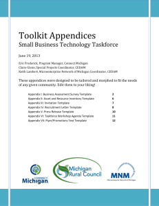 Toolkit Appendices - Michigan Rural Council