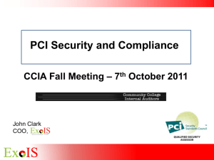 PCI Security and Compliance