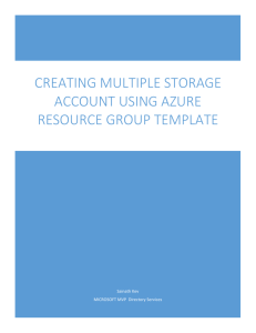 Creating Multiple Storage Account Using Azure Resource Group