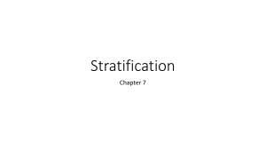 Chapter 7-Stratification