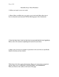 Essay Two: Thesis Worksheet