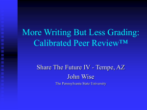 Calibrated Peer Review