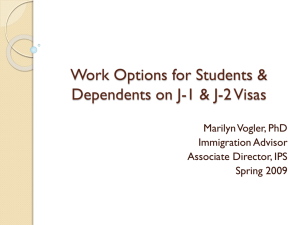 International Students* Work Options