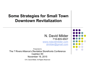 Some Strategies for Small Town Downtown