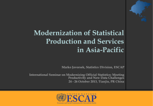 Modernization of Statistical Production and Services in Asia