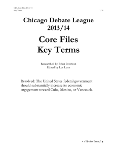 CoreFilesKeyTerms - The Chicago Debate League