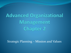 Advanced Organizational Management Chapter 2