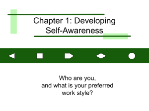 Chapter 1: Developing Self Awareness