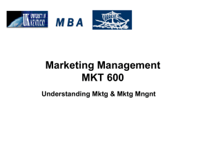 M.B.A – MARKETING MANAGEMENT
