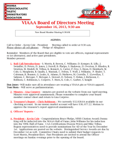 VIAAA Meeting Dates - 2013-14 - Virginia Interscholastic Athletic