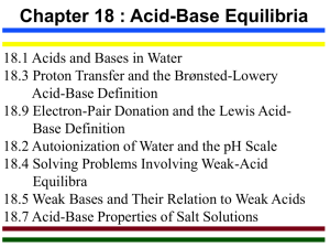 Powerpoint Overview of Acid/Bases