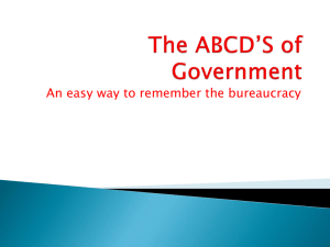 The ABCD”s of Government[1] 2