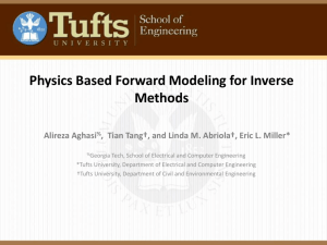 Physics Based Forward Modeling for Inverse Methods: Eric