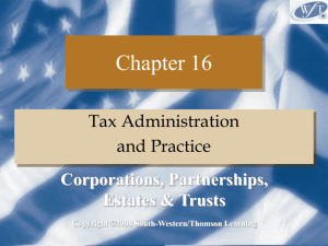C16 - 16 Corporations, Partnerships, Estates & Trusts