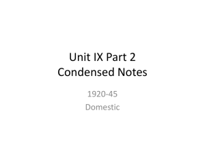 Unit IX Part 2 Condensed Notes