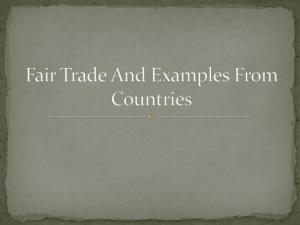 Fair Trade And Examples From Countries