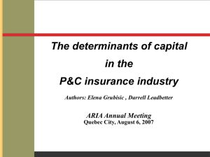 Determinants of capital - American Risk and Insurance Association