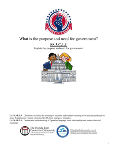 SS3C11 Purpose of Government